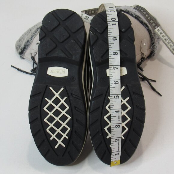 Khombu Women's Emily Suede Leather Winter Snow Boots Size 9 Faux Fur Cuff Trim - Picture 9 of 10